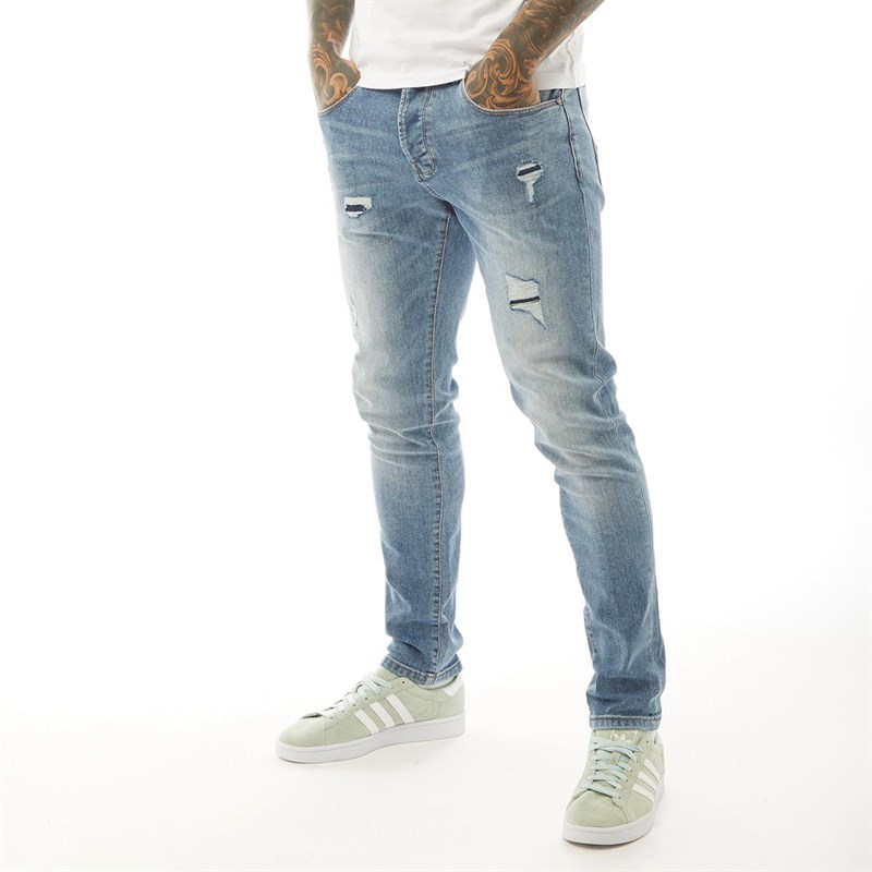 883 Police Mens Fixxed 664 Slim Fit Jeans 664-Blue