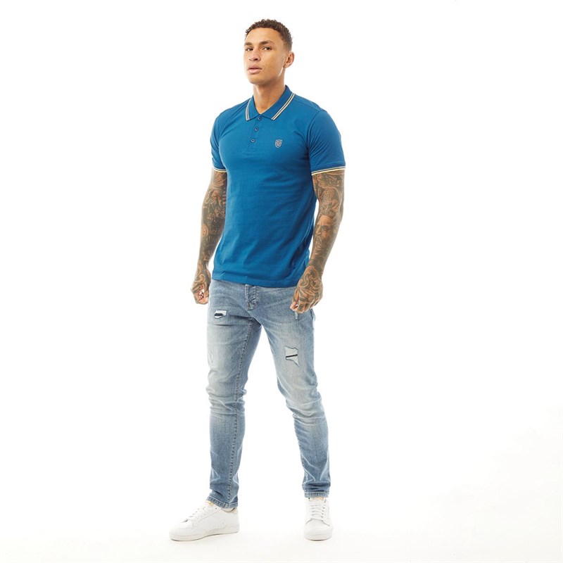 883 Police Mens Bardon Polo Electric Blue
