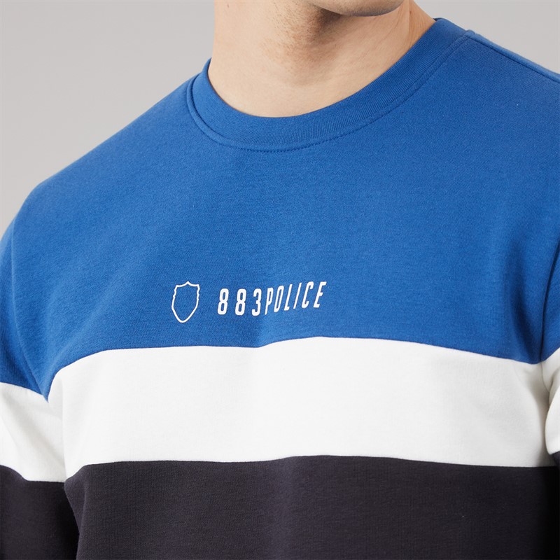 883 Police Mens Riyad Tracksuit Navy/Electric Blue/White