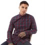 883 Police Mens Enks Long Sleeve Shirt Navy/Burgundy