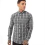 883 Police Herre Enks Langærmet shirts Sort Ternet