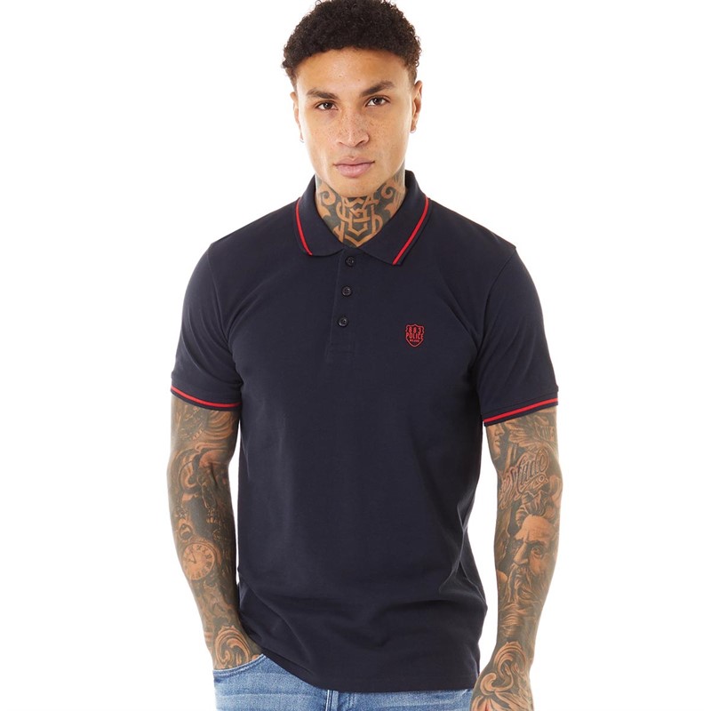 Buy 883 Police Mens Bossut Polo Navy