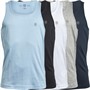 883 Police Mens Biot Five Pack Vests Black/White/Grey/Navy/Sky