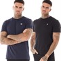 883 Police Mens Ollit Two Pack T-Shirts Black/Navy