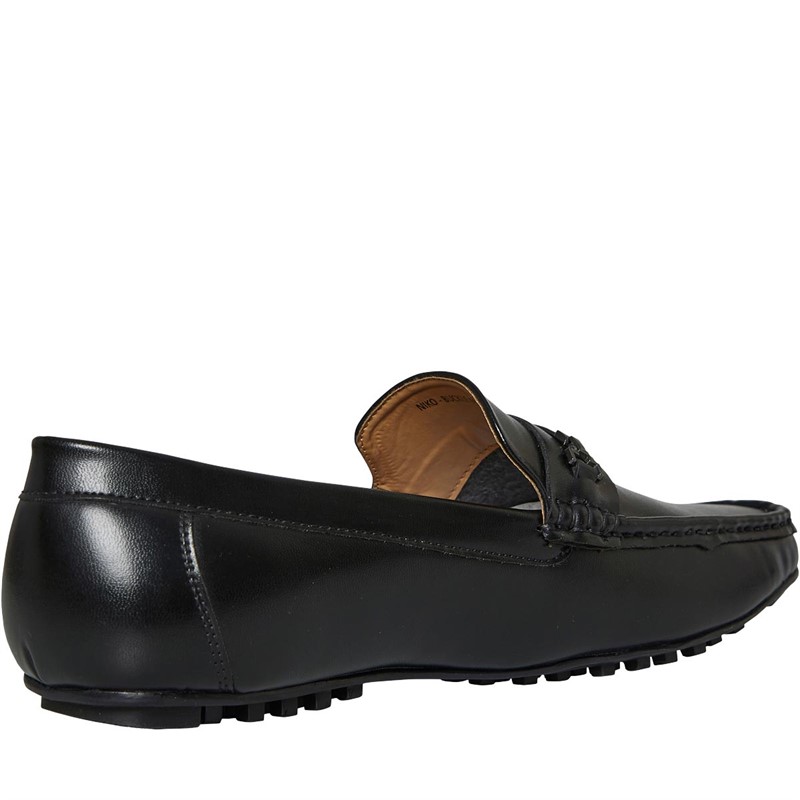 883 Police Mens Niko Buckle Loafers Black