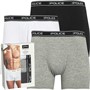 883 Police Mens Burks Three Pack Boxers Black/White/Mid Grey