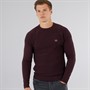 883 Police Mens Aras Crew Neck Jumper Burgundy