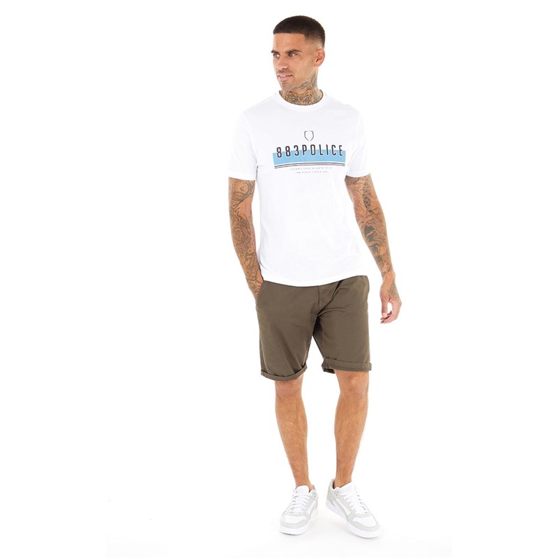 883 Police Mens Risus T-Shirt White