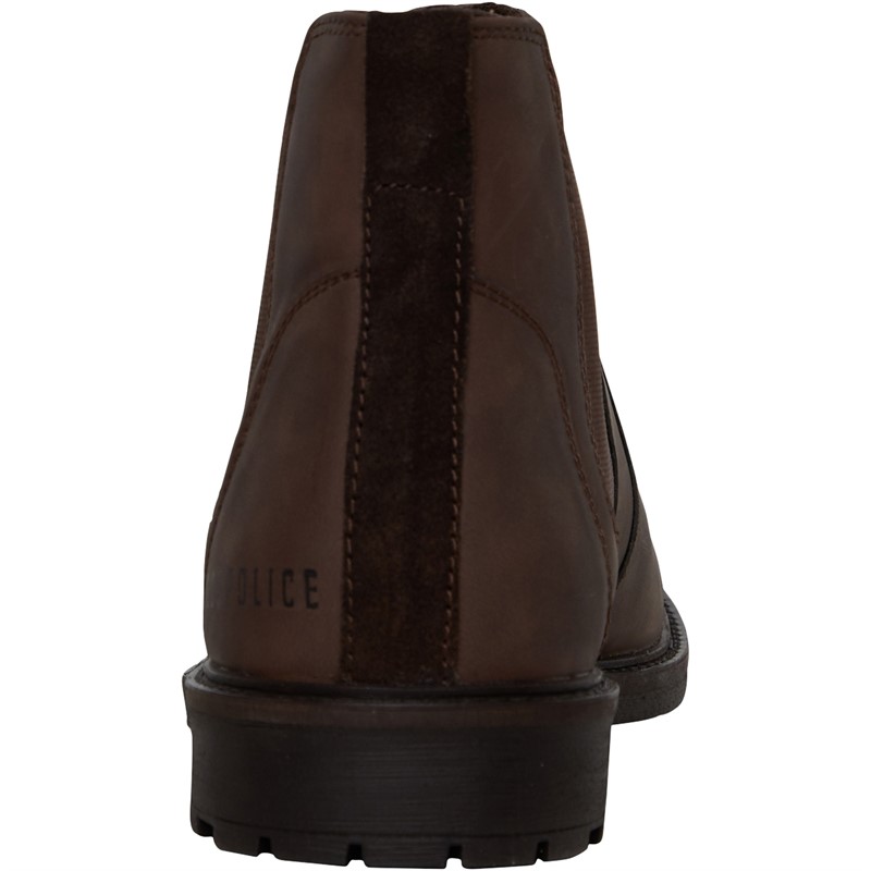 883 Police Mens Case Chelsea Boots Brown