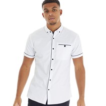 883 Police Mens Papin Short Sleeve Shirt White