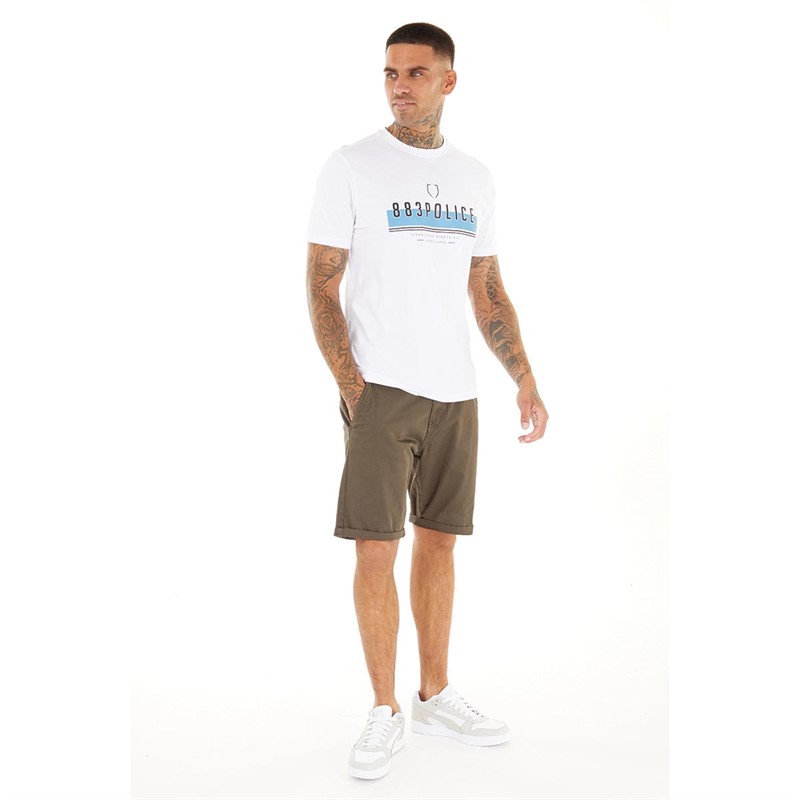 883 Police Mens Gradini Chino Shorts Khaki
