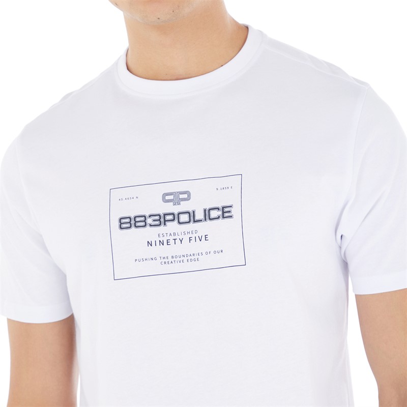 883 Police Mens 903 Police Pucket T-Shirt White