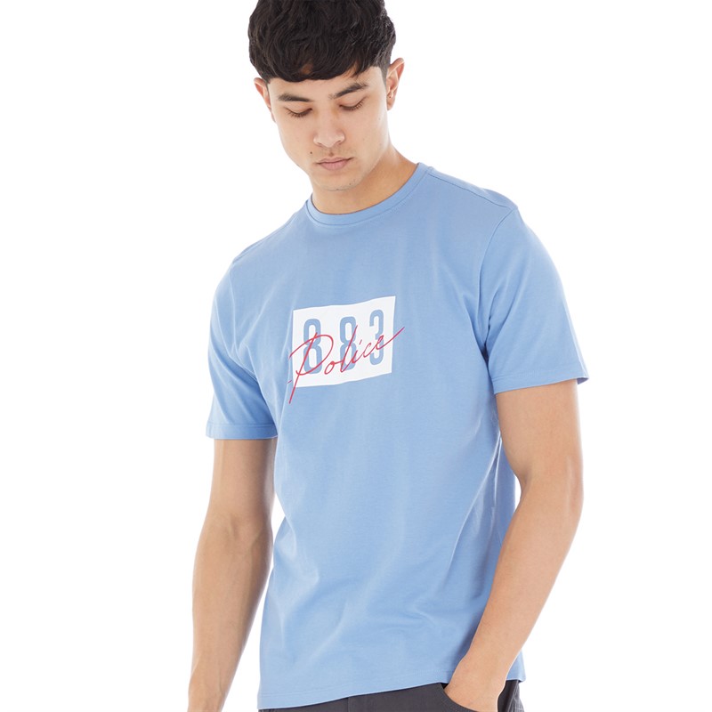 883 Police Mens 900 Police Tipner T-Shirt Tranquil Blue