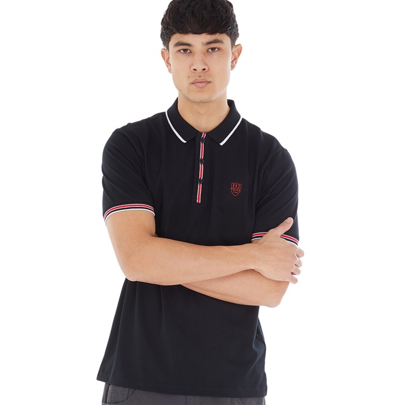 883 Police Mens 914 Police Chancey Polo Black