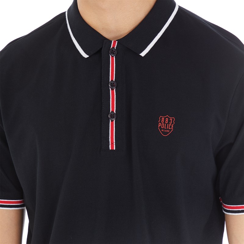 883 Police Mens 914 Police Chancey Polo Black