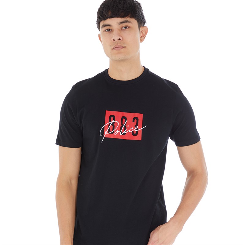 883 Police Mens 901 Police Tipner T-Shirt Black