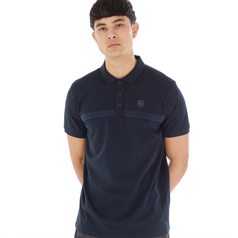 883 Police Mens 913 Police Brunel Polo Navy