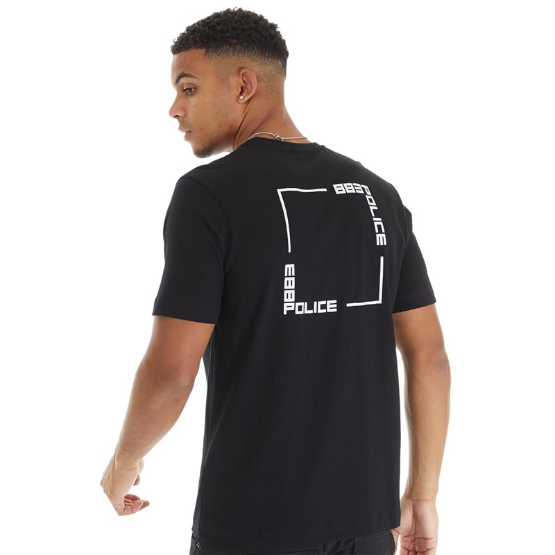 883 Police Mens Cowik T-Shirt Black