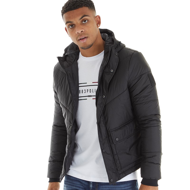 883 Police Mens Torrington Puffer Jacket Black