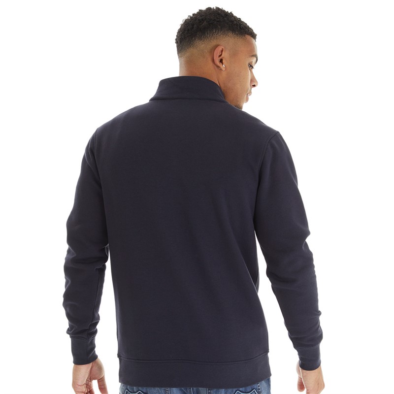 883 Police Mens Mossley 1/4 Zip Sweatshirt Navy