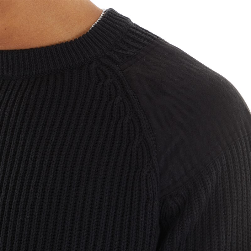 883 Police Mens Tawton Crew Neck Jumper Black