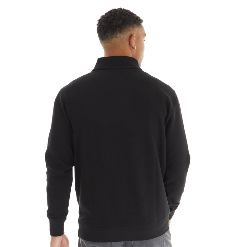 883 Police Mens Mossley 1/4 Zip Sweatshirt Black