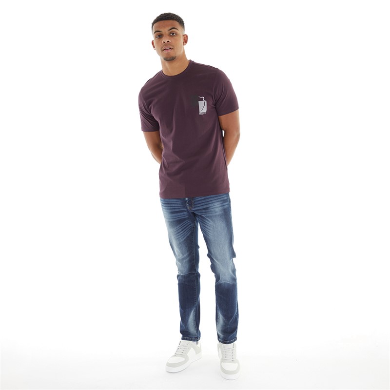 883 Police Mens Ulverston T-Shirt Crushed Berry