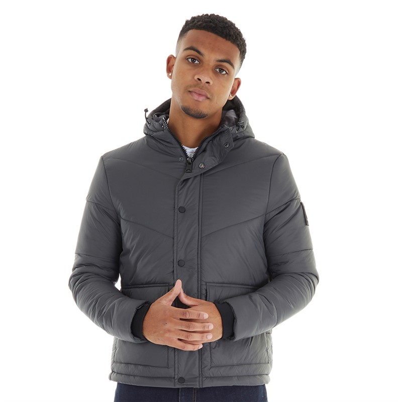 883 Police Mens Torrington Puffer Jacket Charcoal