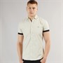 883 Police Mens Machar Short Sleeve Shirt Beige