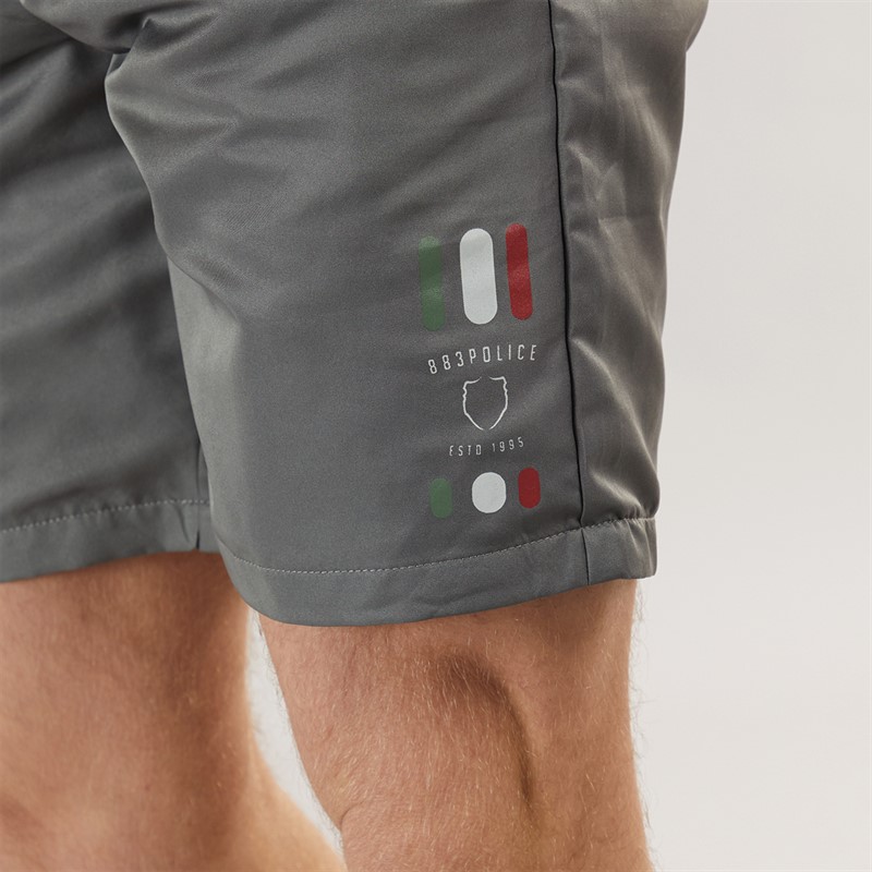 883 Police Mens Oakhanger Swim Shorts Stone Grey
