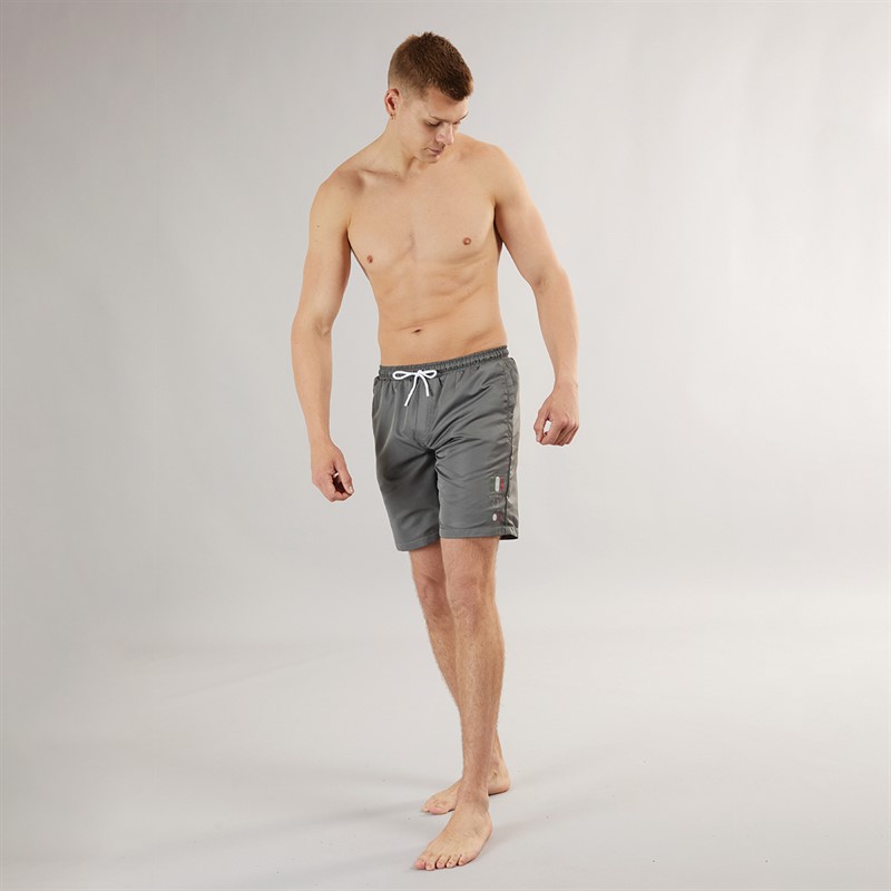 883 Police Mens Oakhanger Swim Shorts Stone Grey
