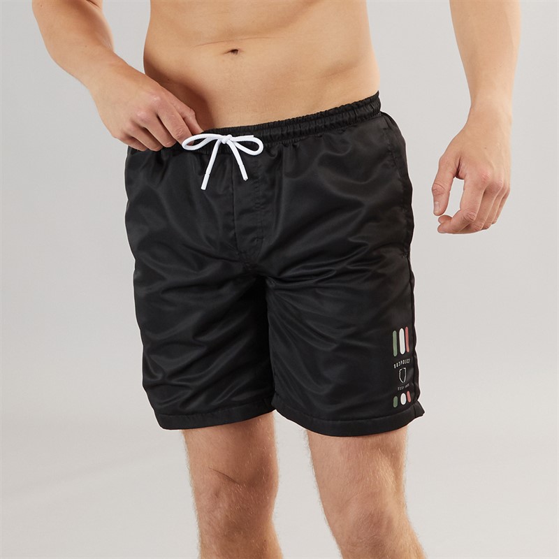 883 Police Mens Oakhanger Swim Shorts Black - Size XXL