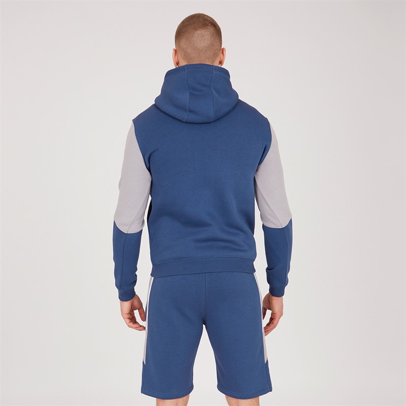 883 Police Mens Jevingon Full Zip Hoodie And Shorts Co-Ord Steel Blue/Stone Grey/White
