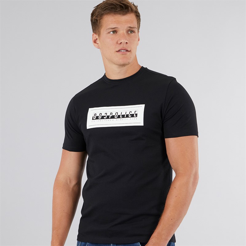 883 Police Mens Glenbrook T-Shirt Black - Size S