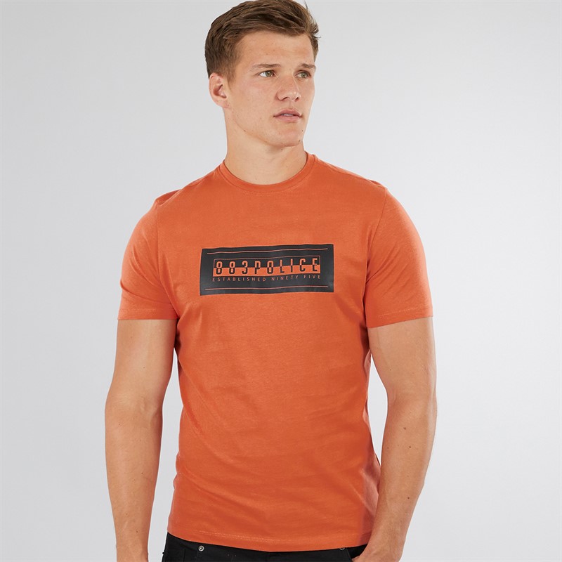 883 Police Mens Glenbrook T-Shirt Rust