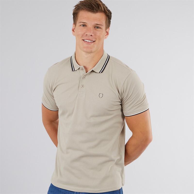 883 Police Mens Thorbury Polo Shirt Neutral
