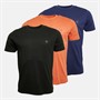 883 Police Mens Forbes Three Pack T-Shirts Black/Indigo/Rust