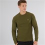 883 Police Mens Aras Crew Neck Jumper Khaki