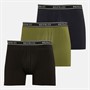 883 Police Mens Birdum Three Pack Boxer Shorts Black/Khaki/Navy