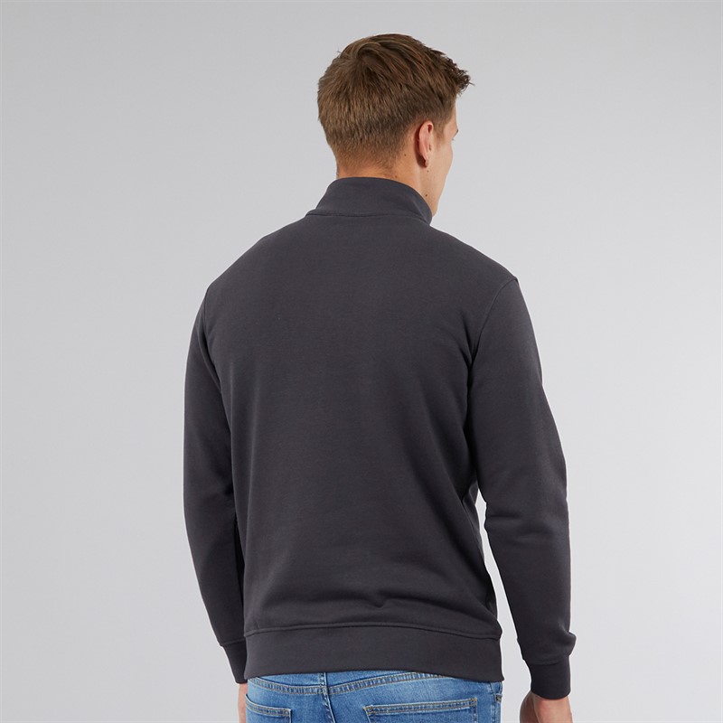 883 Police Mens Mossley 1/4 Zip Sweatshirt Dusty Grey