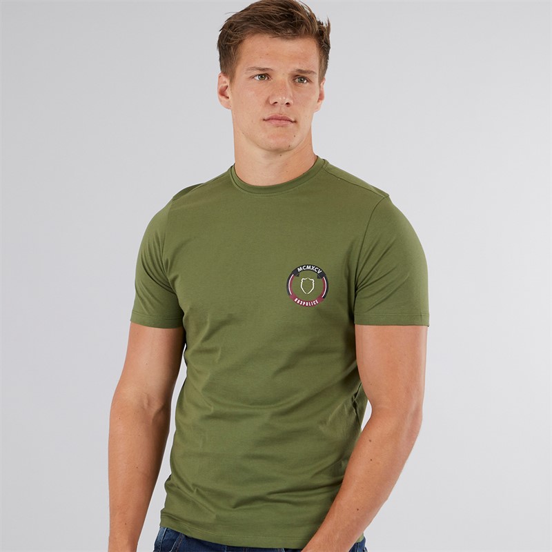 883 Police Mens Barham T-Shirt Khaki - Size XXL