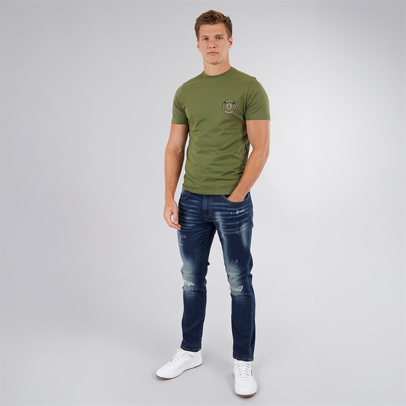 883 Police Mens Barham T-Shirt Khaki