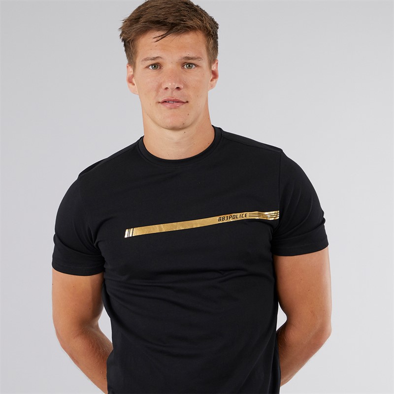 883 Police Mens Cobar T-Shirt Black