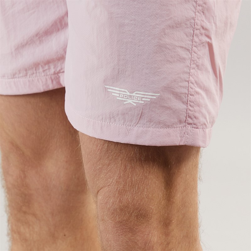 883 Police Mens Raldon Swim Shorts Soft Pink