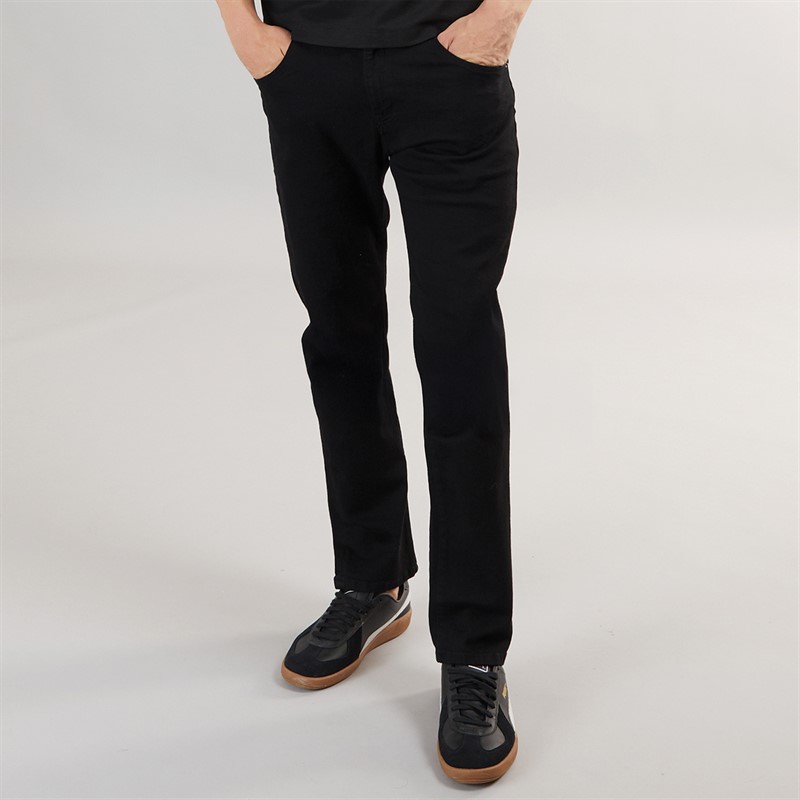 883 Police Mens Orta Regular Fit Jeans Clean Black