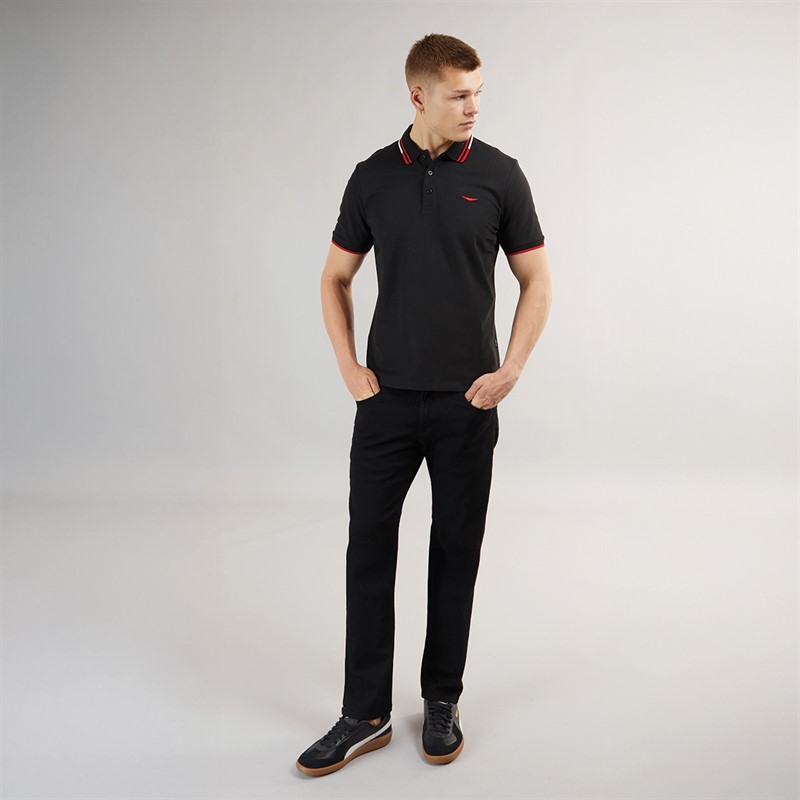 883 Police Mens Orta Regular Fit Jeans Clean Black