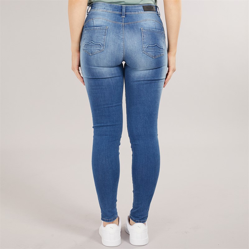 883 Police Womens Amelia Bottom Lift Jeans Blue