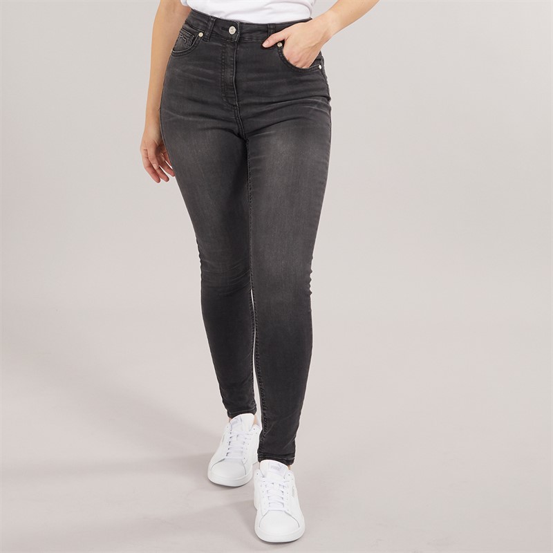883 Police Womens Sophia High Waist Skinny Jeans Grey - Size 6/LONG