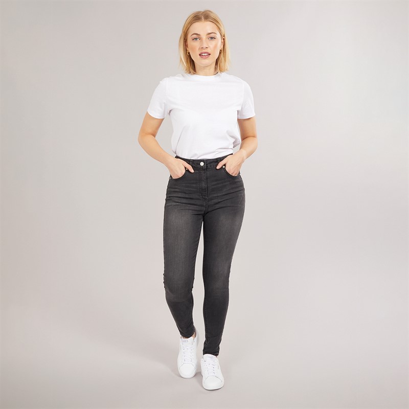 883 Police Womens Sophia High Waist Skinny Jeans Grey
