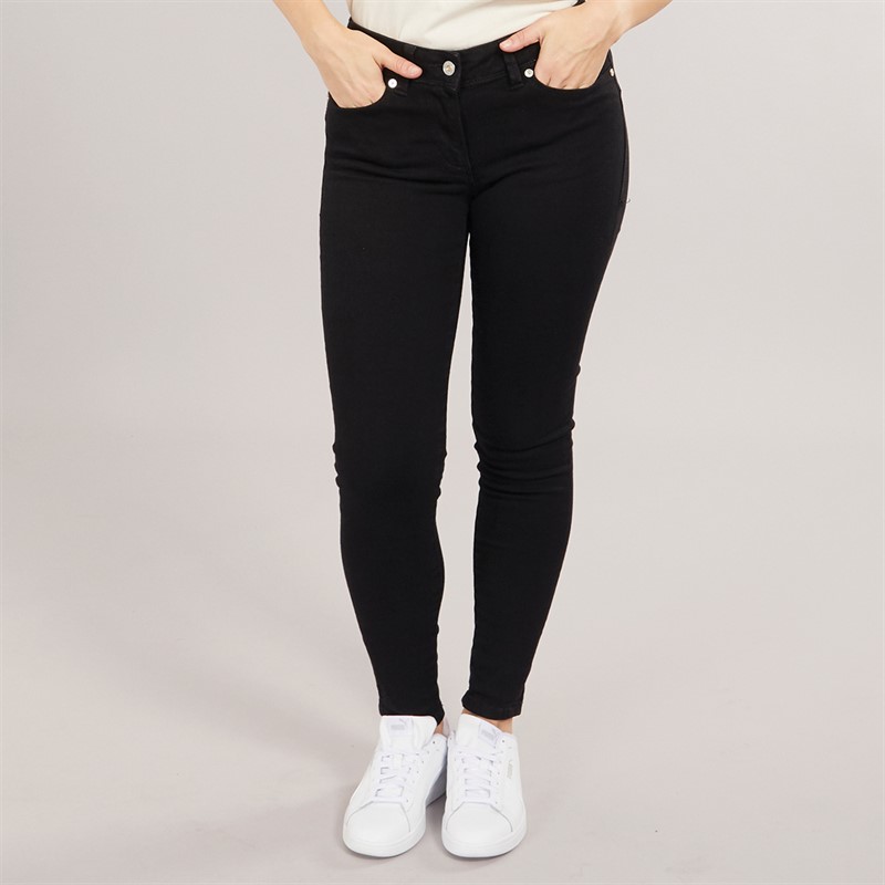883 Police Womens Amelia Bottom Lift Jeans Black - Size 14/REG